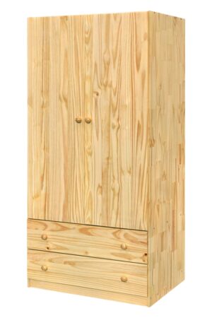 Skříň AMENTET 2D2S z masivního smrku se zásuvkami