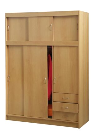 Skříň COOK v bukovém dekoru s posuvnými dveřmi