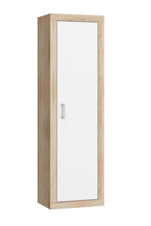 Šatní skříň GOUDINI v dubu sonoma a bílém lesku
