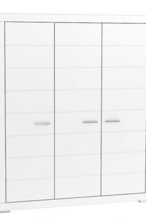 Bílá kombinovaná šatní skříň REMPART s policemi