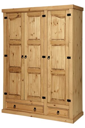 3-dveřová skříň PIMBOW z borovice voskovaná medově