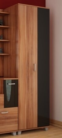 Skříň NALISE švestka wallis a černý lesk