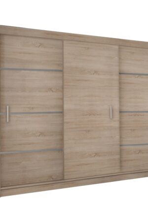Skříň RINAME 250 v barvě dub sonoma a šedá