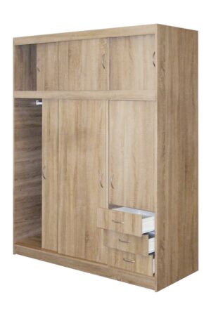 Skříň s posuvnými dveřmi DAMON v dekoru dub sonoma