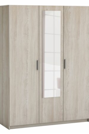 Třídveřová skříň ANNONA se zrcadlem v dub shannon