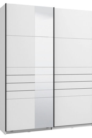 Bílá skříň s posuvnými dveřmi Xora