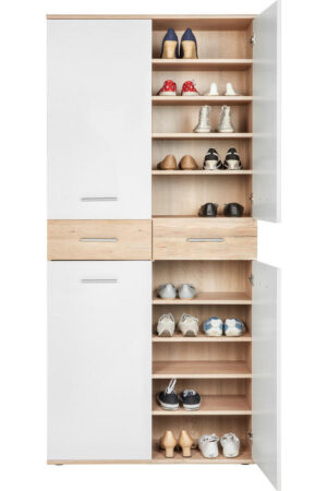 Xora botník bílá barvy dubu 90x195x35 cm